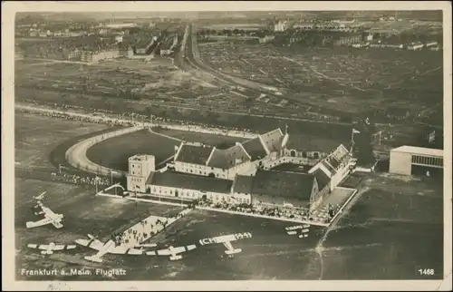 Bockenheim-Frankfurt/Main Flugplatz Propellerflugzeugen Rebstockgelände 1926