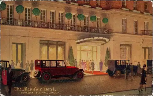 Postcard London The May Fair Hotel Berkeley Square 1913