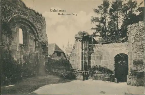 Ansichtskarte Gelnhausen Barbarossaburg, Burg Ruine, Castle 1910