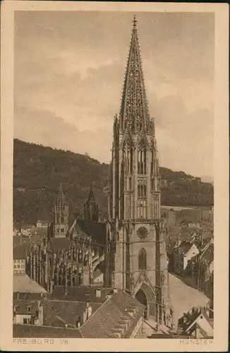 Ansichtskarte Freiburg im Breisgau Münster Gesamtansicht 1935