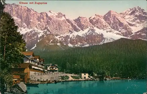 Garmisch-Partenkirchen Eibsee, Hotel, Alpen Panorama mit Zugspitze 1910
