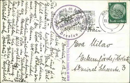 Postcard Breslau Wrocław Johannisfest 1936