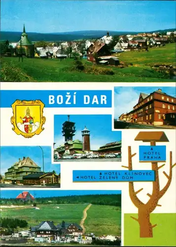 Gottesgab (böhmisches Erzgebirge) Boží Dar Hotel Praha/Klinovec/Zeleny dum 1970