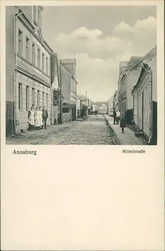 Ansichtskarte Annaburg Mittelstraße 1929