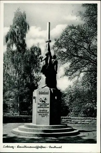 Ansichtskarte Coburg Kriegerdenkmal Landsmannschaft 1939
