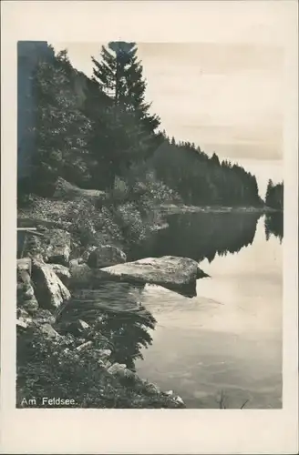 Ansichtskarte .Baden-Württemberg Partie am Feldsee, Echtfoto-Postkarte 1930