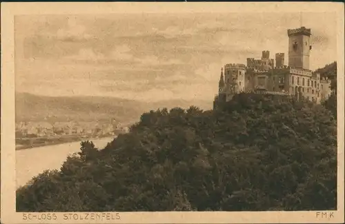 Stolzenfels-Koblenz Schloß Stolzenfels/Burg Stolzenfels, Castle River Rhine 1920