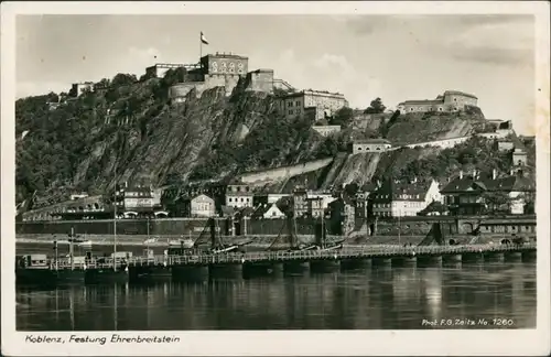 Ehrenbreitstein-Koblenz Panorama-Ansichten Rhein Brücke,  1936