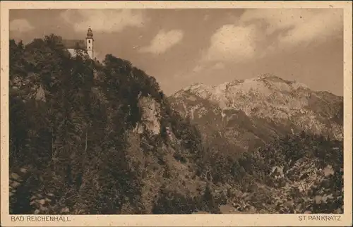 Bad Reichenhall Bad Reichenhall, Bergkette, Kirchlein, St. Pankratz 1925