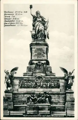 Rüdesheim (Rhein) National-Denkmal / Niederwalddenkmal,  1956