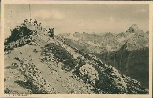 Oberstdorf (Allgäu) Bergsteiger Alpen Nebelhorn, Berge, Mountain Climbers 1929
