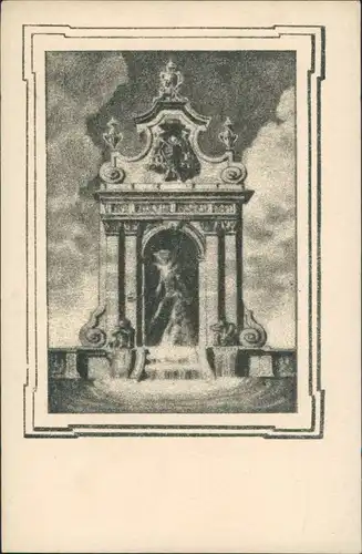 Ansichtskarte  „DER PUPPENSPIELER" nach Zeichnung Poetzelberger 1930