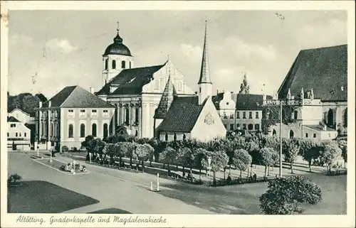 Altötting Gnadenkapelle und Magdalenkirche, Kirche, Church 1956