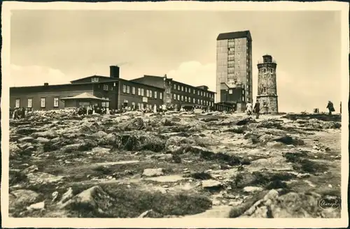 Ansichtskarte Ilsenburg (Harz) Brockenhaus, Türme, höchster Berg Harz 1940