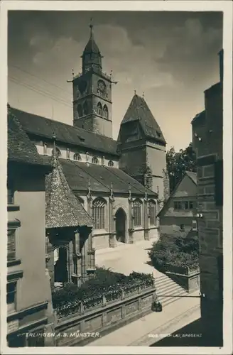 Ansichtskarte Überlingen St. Nikolaus Münster Echtfoto-Postkarte 1940