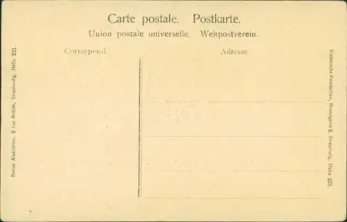 CPA Straßburg Strasbourg Fuchs am Buckel 1909