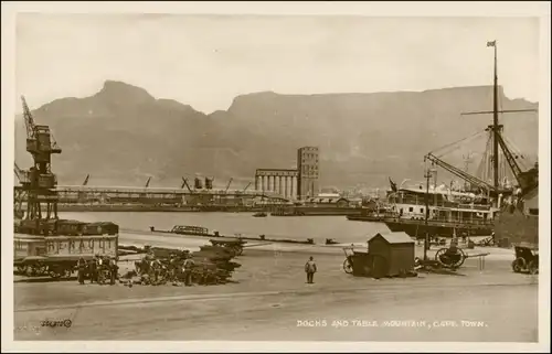 Postcard Kapstadt Kaapstad Partie am Hafen 1928