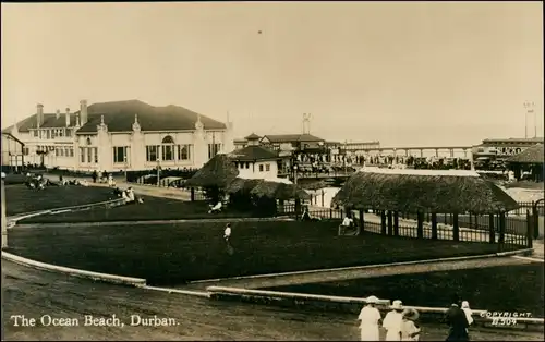 Postcard Durban Ocean Beach - Alagen - Straße 1925