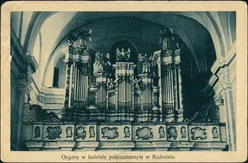 Postcard Deutsch Koschmin Koźminiec Kirche - Orgel 1925
