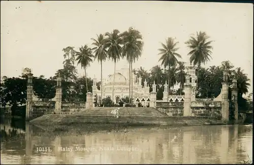 Postcard Kuala Lumpur كوالا لومڤور Malay Moschee 1924