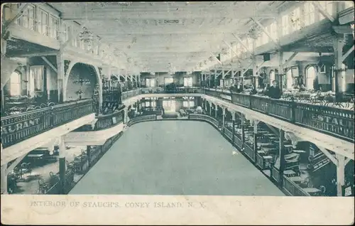 Postcard Brooklyn Restaurant Interieur 1909