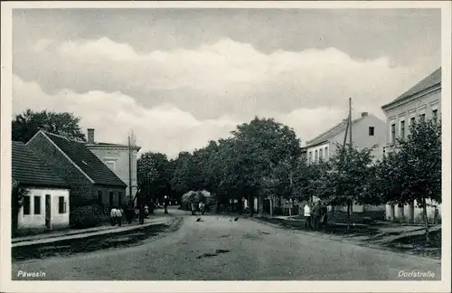 Ansichtskarte Päwesin Dorfstraße Betzsee Potsdam Mittelmark
  1932