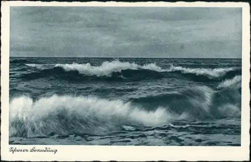 Postcard Henkenhagen Ustronie Morskie Wellengang 1928