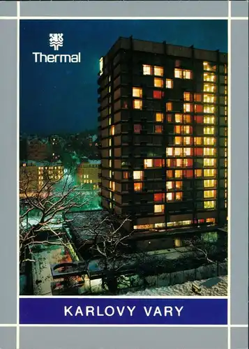 Postcard Karlsbad Karlovy Vary Lázeňské sanatorium Thermal 1980