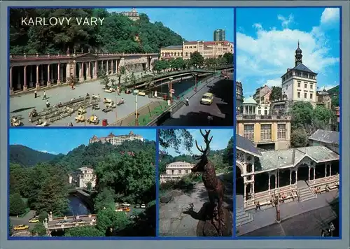 Karlsbad Karlovy Vary Mlýnská kolonáda,Tržní a Zámecká kolonáda, Sanatorium Imperiál Richmond 1990