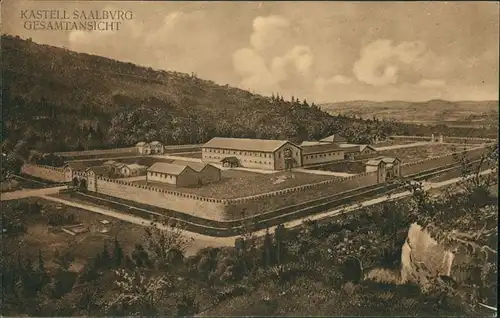 Bad Homburg vor der Höhe Römer - Kastell Saalburg, Gesamtansicht, Offizielle Postkarte 1920