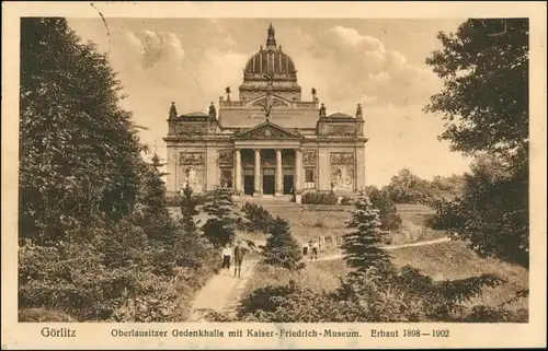 Postcard Görlitz Zgorzelec Ruhmeshalle - Waldpartie 1927