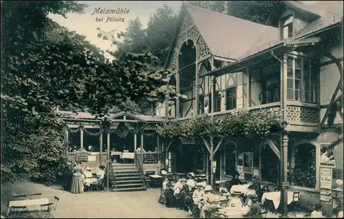 Ansichtskarte Pillnitz Meixmühle - coloriert 1915