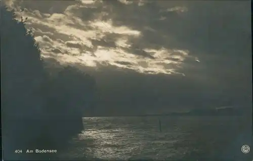 .Vorarlberg Der Bodensee "Abendstimmung" Echtfoto-Postkarte 1925