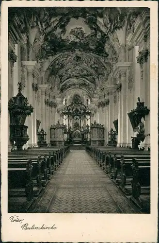 Ansichtskarte Trier Paulinskirche, Kirche, Church, Eglise 1938