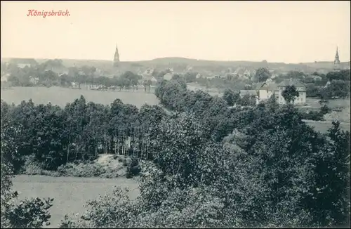 Königsbrück Kinspork Stadtteilansichten, Gesamtansicht aus der Ferne 1910