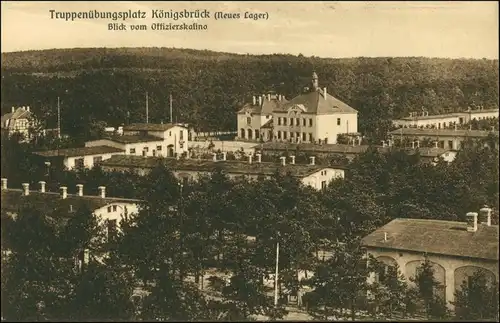 Königsbrück Kinspork Truppenübungsplatz, neues Lager, Blick Offizierskasino 1910