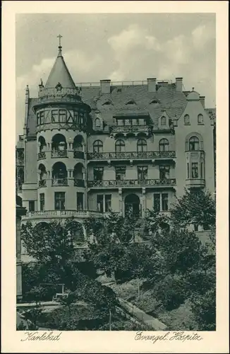 Postcard Karlsbad Karlovy Vary Partie am evangelischen Hospitz 1920