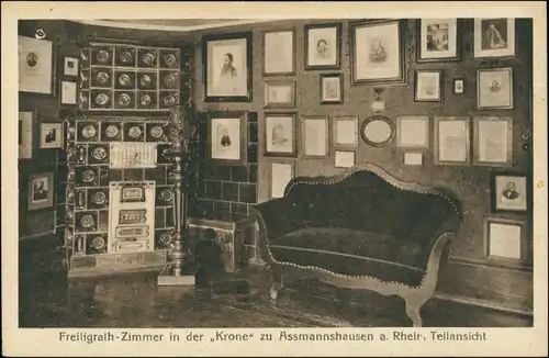 Assmannshausen am Rhein-Rüdesheim (Rhein) Zimmer im Hotel Krone 1919