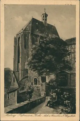 Marburg an der Lahn Reformierte Kirche nach Gemälde F. Klingelhöfer 1930