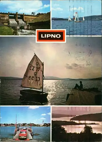 Lippen Lipno nad Vltavou Údolní nádrž Lipno, Stausee Lipno 1981
