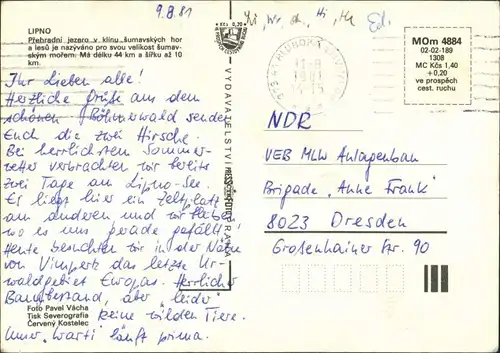 Lippen Lipno nad Vltavou Údolní nádrž Lipno, Stausee Lipno 1981