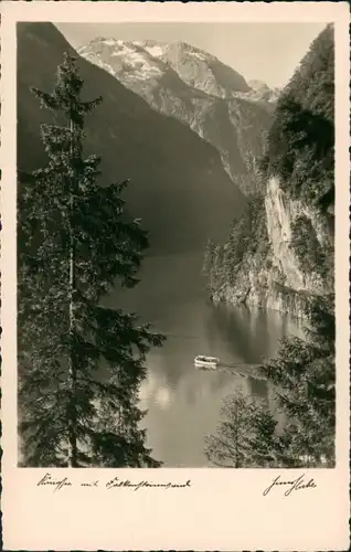 Ansichtskarte Schönau am Königssee Königssee - Boot 1932