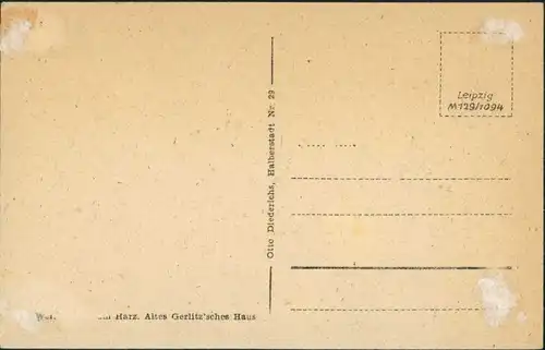 Ansichtskarte Wernigerode Altes Gerlitzsches Haus 1954