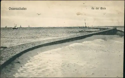 Osternothafen (Ostswine Swinemünde Warszów Świnoujście  Mole Leuchtturm 1910