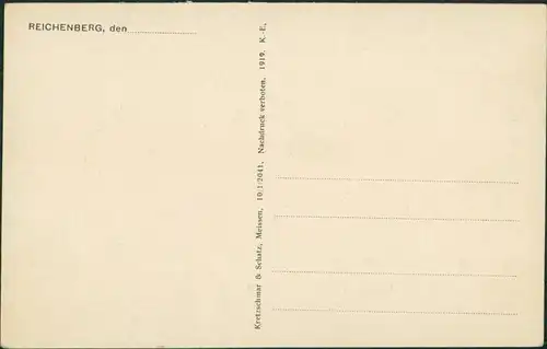 Postcard Reichenberg Liberec Schloßgasse 1913