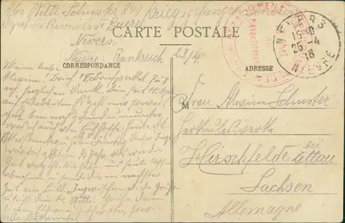 CPA Nevers Straßenpartie an der Post 1916