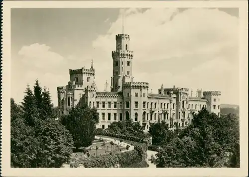 Frauenberg Hluboká nad Vltavou Schloss Frauenberg Südböhmen s/w 1956