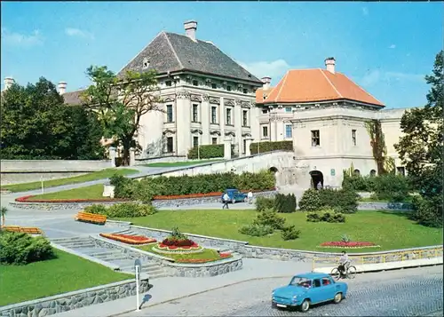Postcard Austerlitz Slavkov u Brna Zámek/Schloss mit Straße 1980
