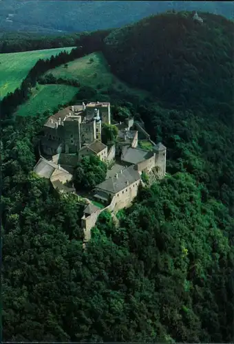 Postcard Buchlowitz Buchlovice Hrad v Chřibech/Luftbild der Burg 1980