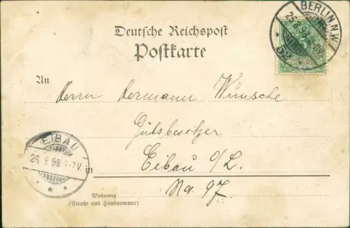 Ansichtskarte Mitte-Berlin Kaiser Wilhelm Straße 1898
